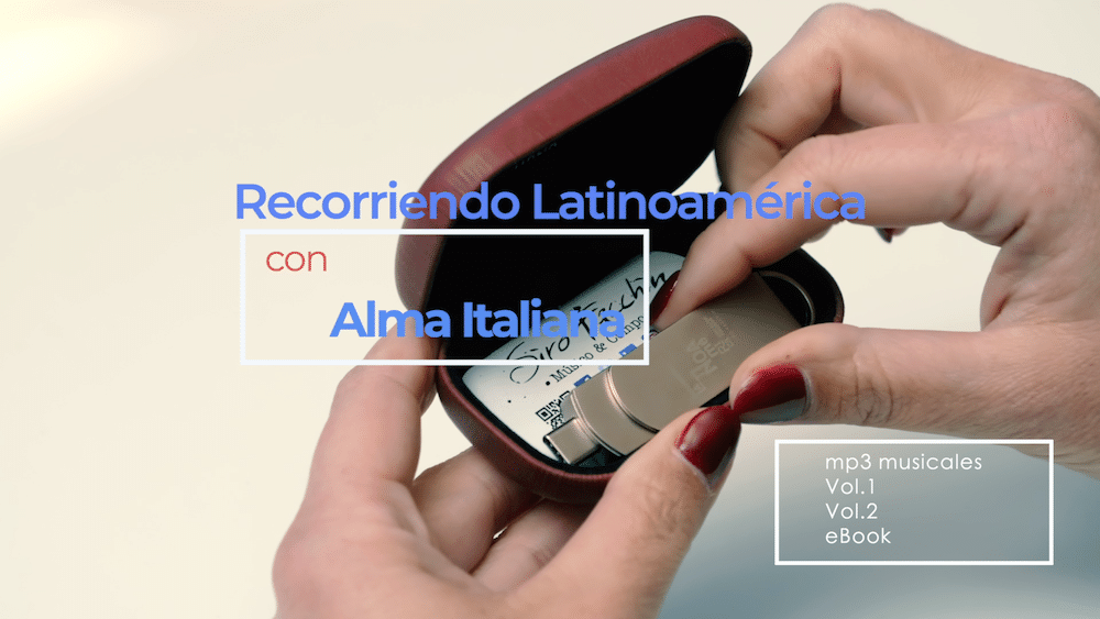 Se presenta con un hermoso estuche y su respectiva gráfica y dentro del pendrive se encuentran los 22 mp3, la gráfica completa de los 2 discos y un e.book bilingüe en italiano y español de 103 páginas que describe cómo nació el proyecto, con una breve reseña de cada autor latinoamericano para comprender aún más cuán importantes y tocados son los valses en América Latina.
